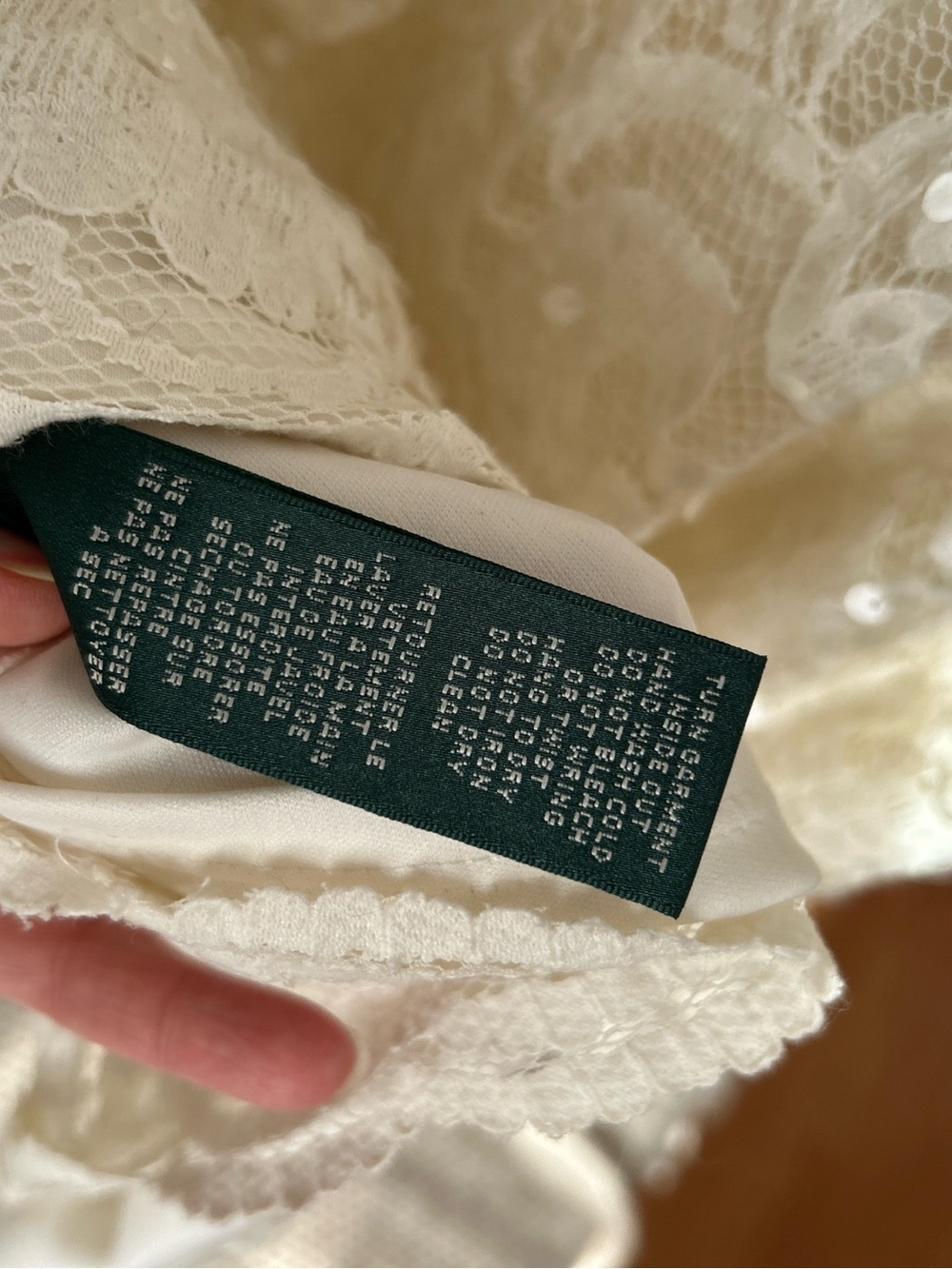 Ralph Lauren Ivory Sequin Lace Midi Dress - Picture 5 of 9